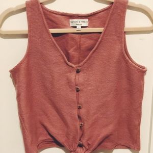 Madewell Texture and Threat Tie Front Tank